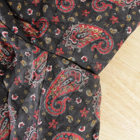 Vintage Y2K Boxy Quilted Paisley Blazer Jacket Sz M - Picture 2 of 10